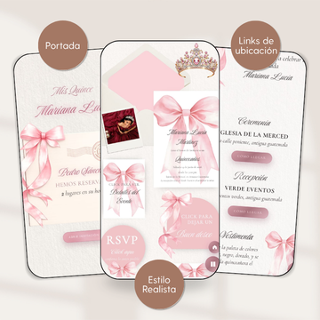Modelo Coquette para quinceanera