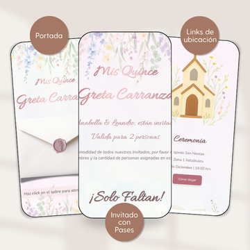 Modelo Acuarela para quinceanera