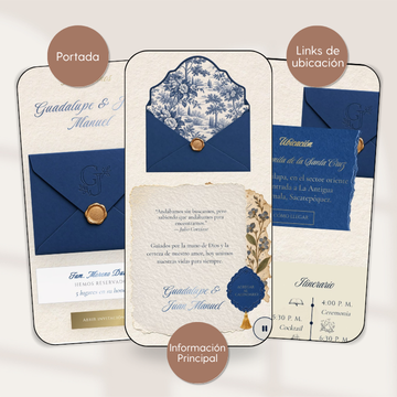 Modelo Navy Blue para bodas